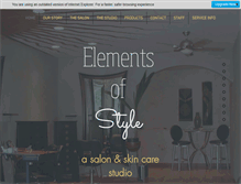 Tablet Screenshot of elementsofstylevacaville.com